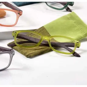 ' 2.50 Spring Hinge Glasses with Case-Green