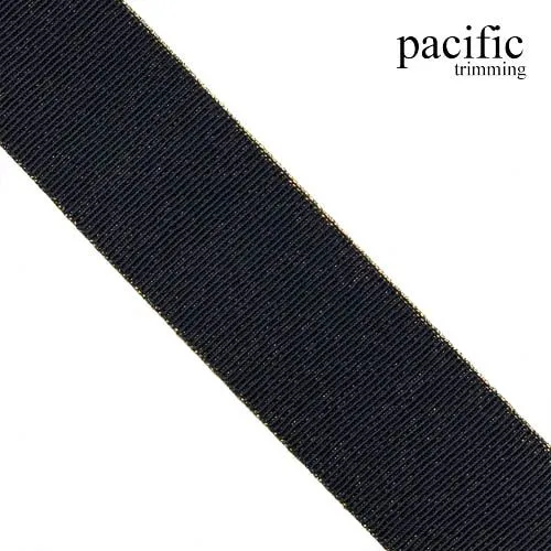 1 1/2 Inch, 2 Inch Metallic Grosgrain Elastic