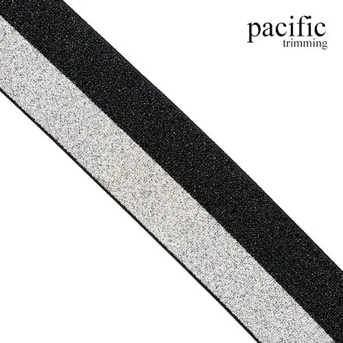 1 Inch, 1 1/2 Inch Striped Metallic Elastic