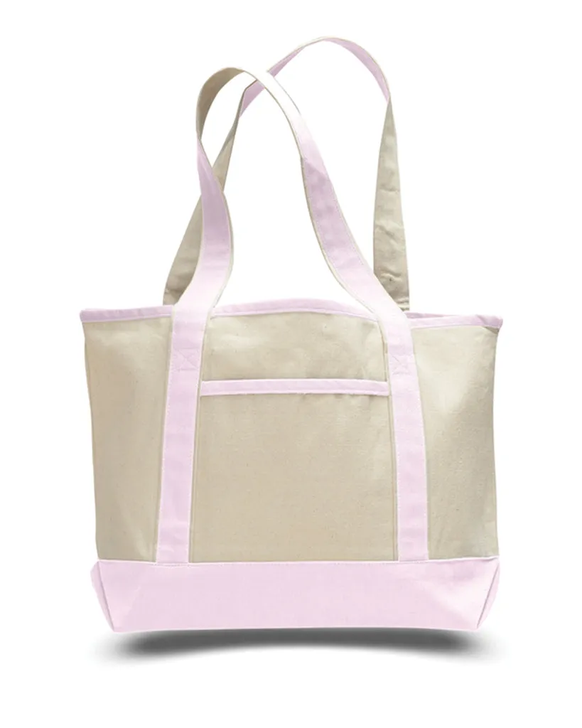 12 ct Medium Size Heavy Canvas Deluxe Tote Bag - By Dozen - Alternative Colors