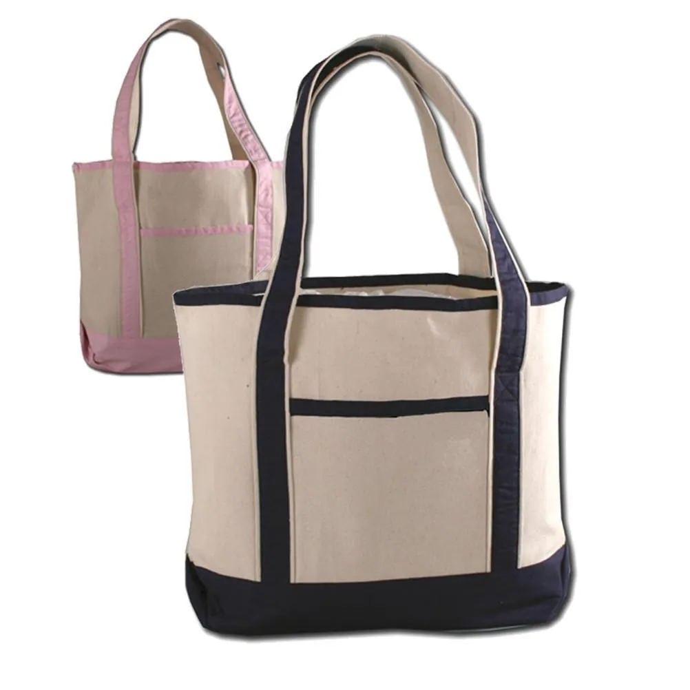 12 ct Medium Size Heavy Canvas Deluxe Tote Bag - By Dozen