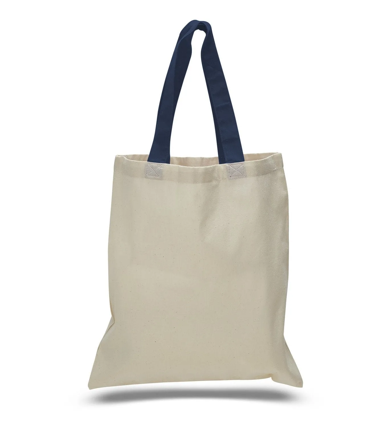 240 ct Wholesale Tote Bags With Color Handles 100% Cotton - By Case