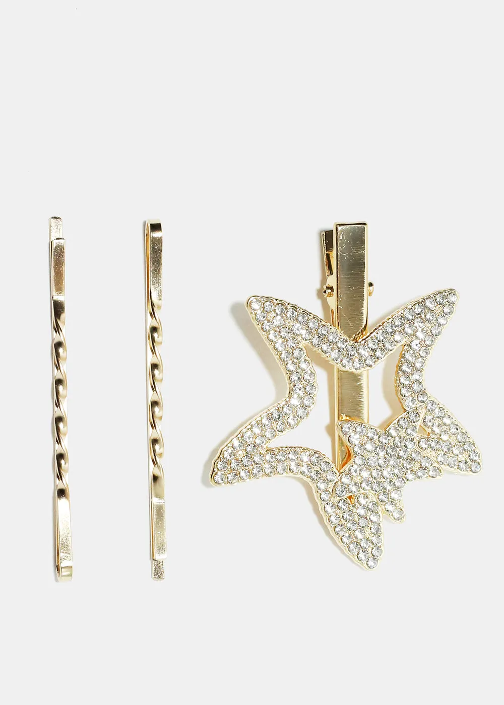 3 Piece Star Hair Clip Set