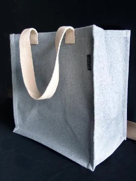 6 ct Large Recycled Canvas Tote Bag W/Laminated Interior - RC890 - By Bundle