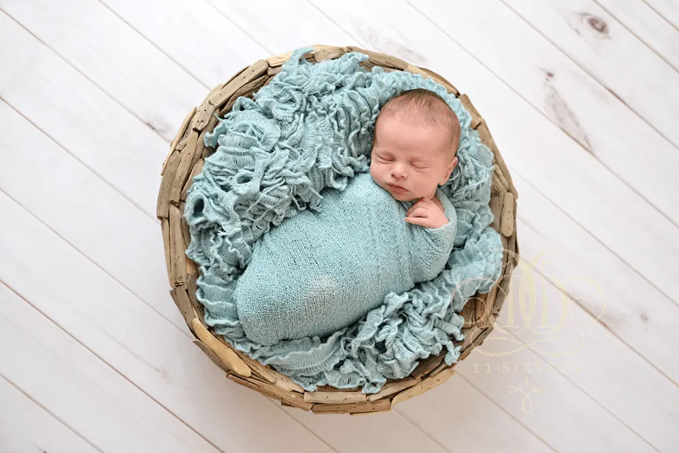 Aqua Blue Green Stretch Knit Baby Wrap