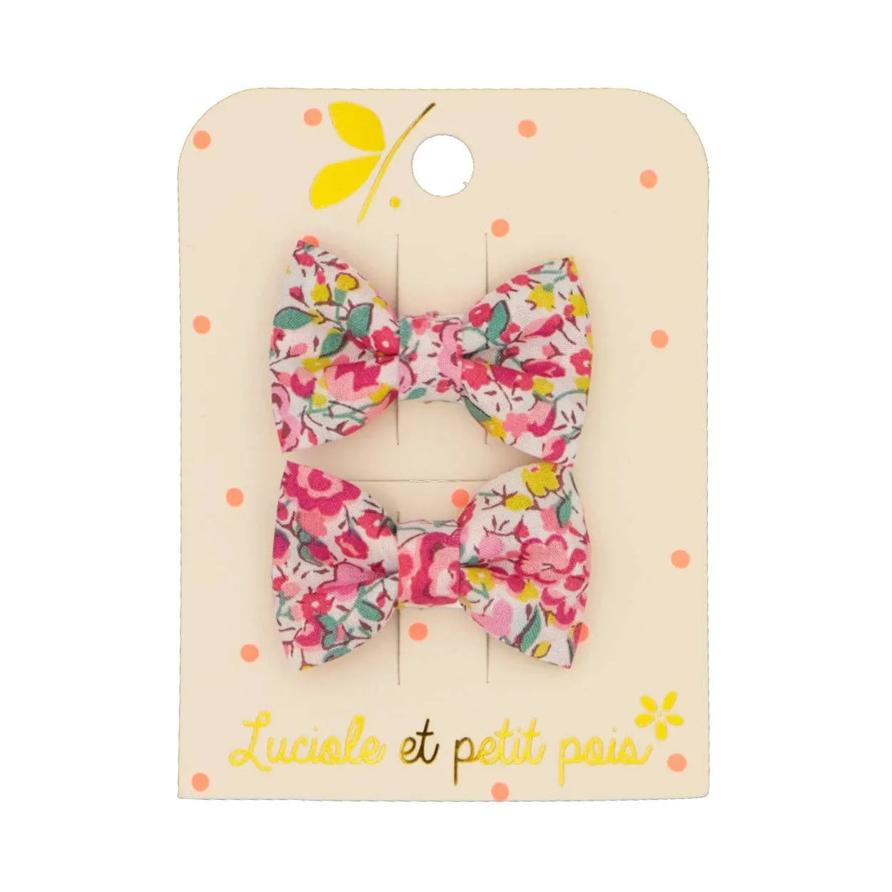 Barrettes mini papillon - Liberty Betsy Emma & Georgina hibiscus