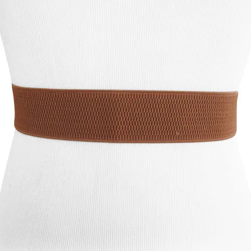 Beige Leather and Elastic Belt for Women