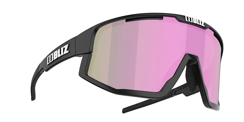 Bliz Fusion Small Sports Sunglasses Black Frame Brown Rose Lens