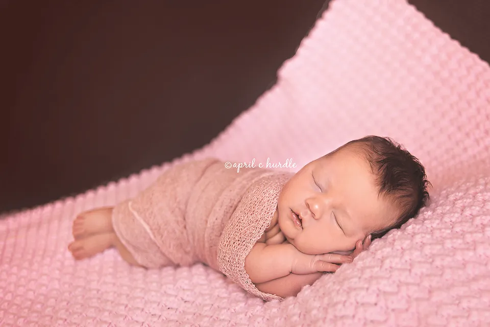 Blush Pink Stretch Knit Baby Wrap Swaddle