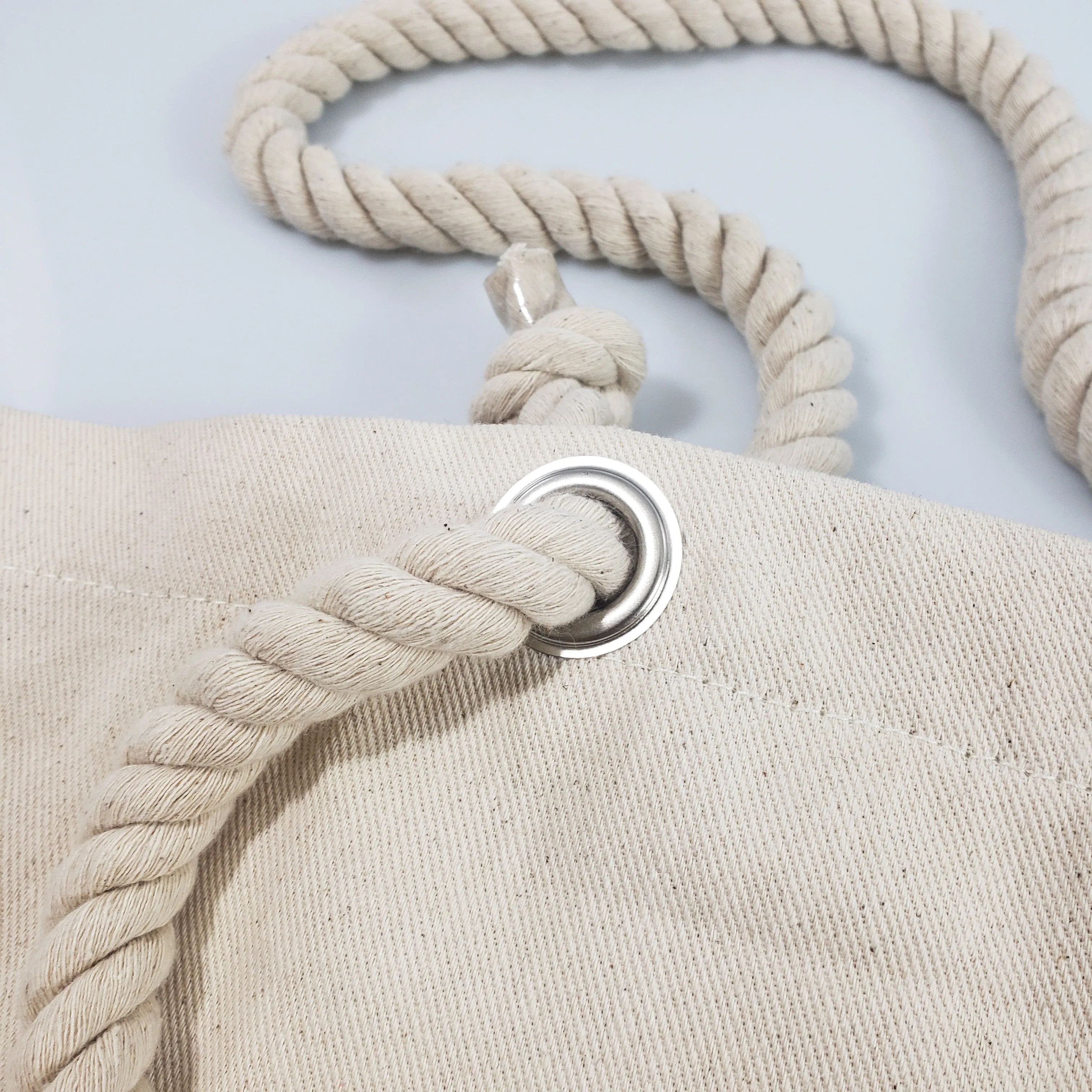 Canvas Beach Tote Bag with Fancy Rope Handles- RP200