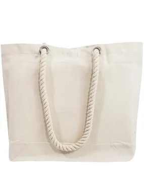 Canvas Beach Tote Bag with Fancy Rope Handles- RP200