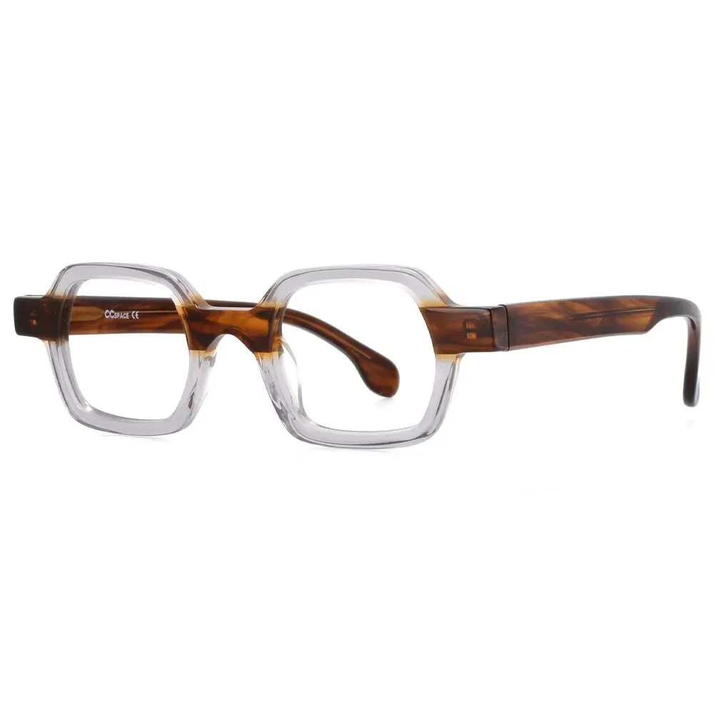 CCspace Unisex Full Rim Square Acetate Reading Glasses R49804