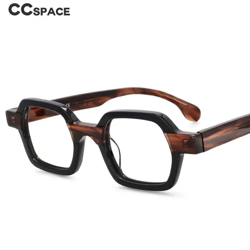 CCspace Unisex Full Rim Square Acetate Reading Glasses R49804