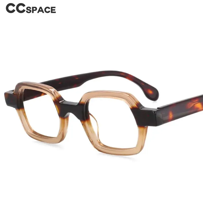 CCspace Unisex Full Rim Square Acetate Reading Glasses R49804