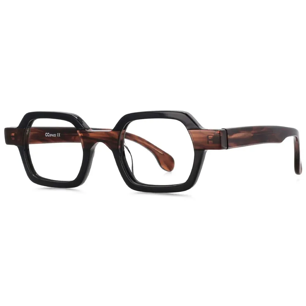 CCspace Unisex Full Rim Square Acetate Reading Glasses R49804