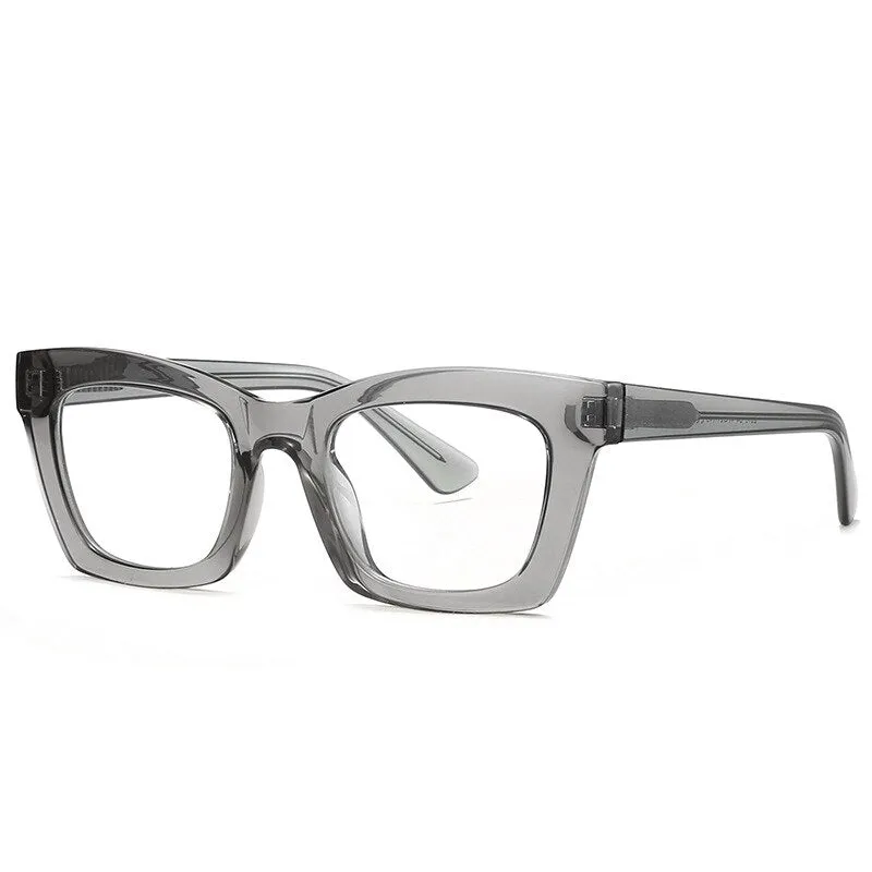 CCspace Unisex Full Rim Square Cat Eye Tr 90 Titanium Reading Glasses R49524