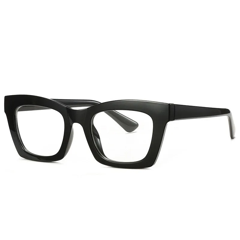 CCspace Unisex Full Rim Square Cat Eye Tr 90 Titanium Reading Glasses R49524