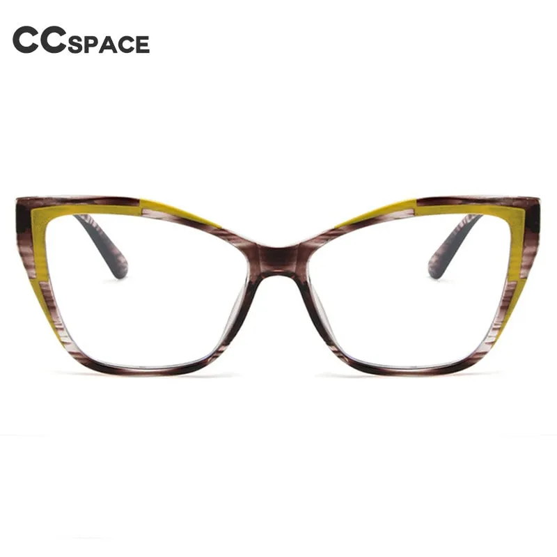 CCspace Women's Full Rim Cat Eye Tr 90 Titanium Reading Glasses R55485