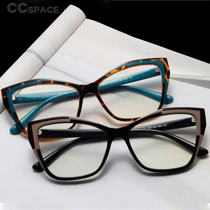 CCspace Women's Full Rim Cat Eye Tr 90 Titanium Reading Glasses R55485