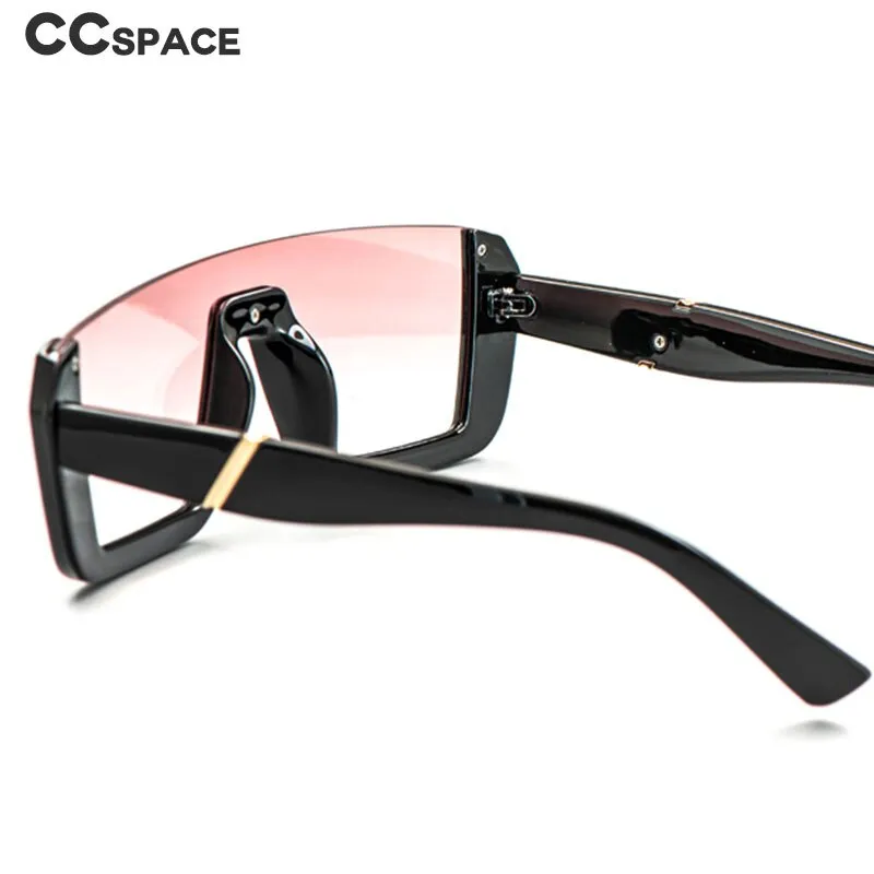 CCspace Women's Semi Rim One Goggle Lens Resin Frame Sunglasses 51013