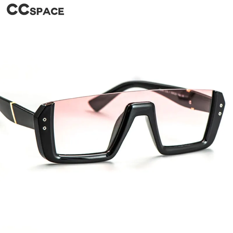 CCspace Women's Semi Rim One Goggle Lens Resin Frame Sunglasses 51013