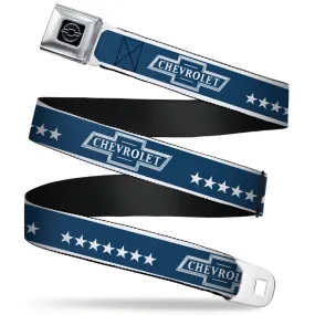 Chevy Bowtie Blue & White Stars Seatbelt Belt