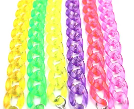 Colorful Big Chain Eyewear Holder with Clip for Mask