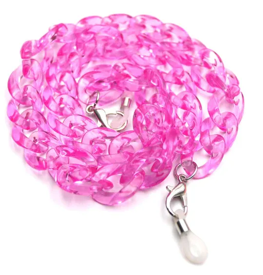 Colorful Big Chain Eyewear Holder with Clip for Mask