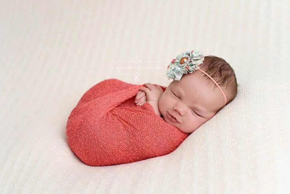 Coral Pink Stretch Knit Baby Wrap