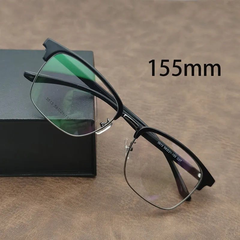 Cubojue Unisex Full Rim Oversized Square Tr 90 Titanium Alloy Myopic Reading Glasses 3513