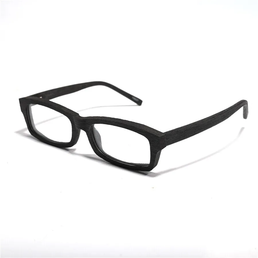 Cubojue Unisex Full Rim Small Rectangle Tr 90 Titanium Hyperopic Reading Glasses