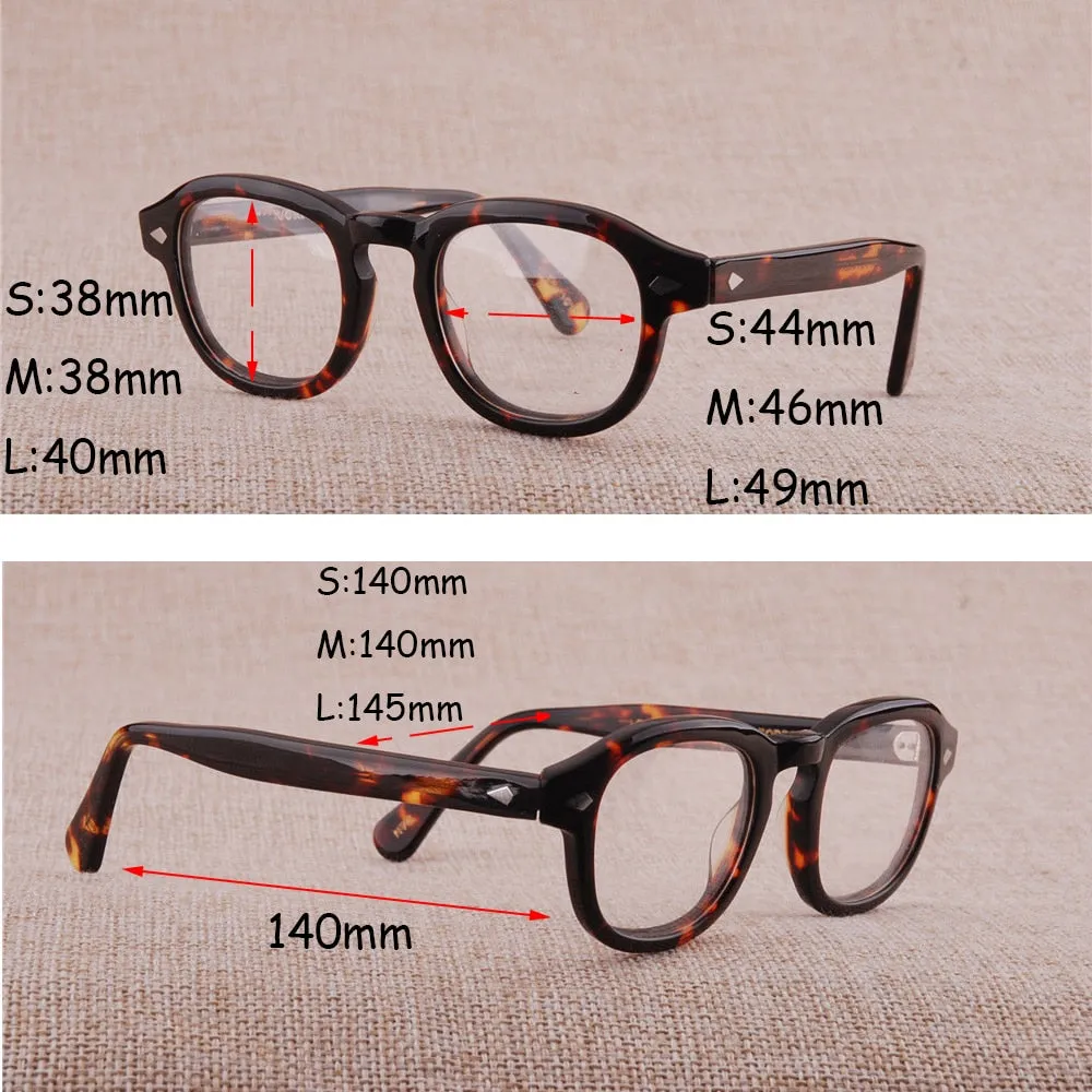 Cubojue Unisex Full Rim Square Acetate Myopic Reading Glasses Tortoise 3844