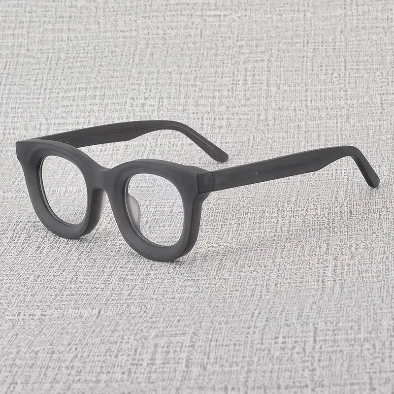 Cubojue Unisex Full Rim Square Acetate Reading Glasses Hmc46