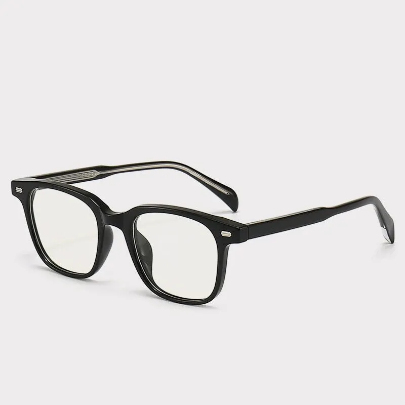 Cubojue Unisex Full Rim Square Horn Rimmed Tr 90 Titanium Reading Glasses