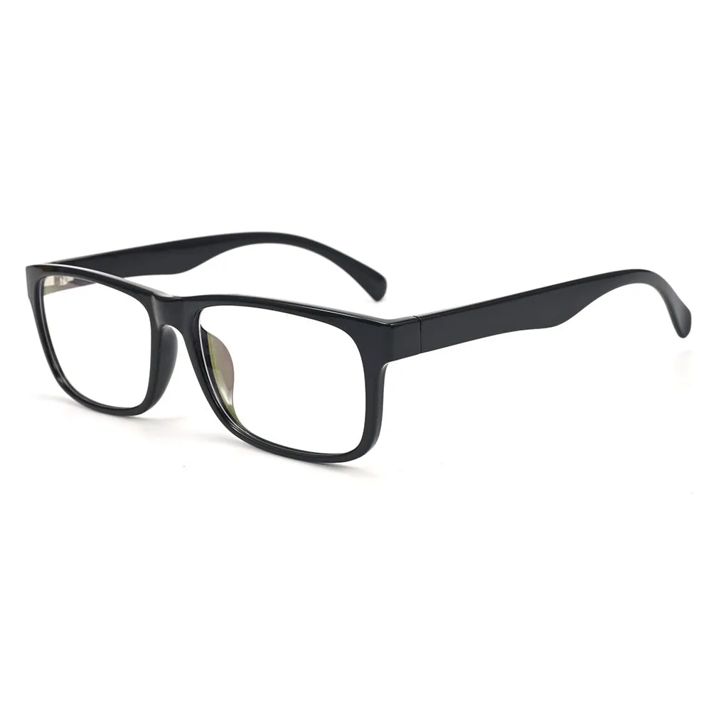 Cubojue Unisex Full Rim Square Tr 90 Titanium Myopic Reading Glasses 003m