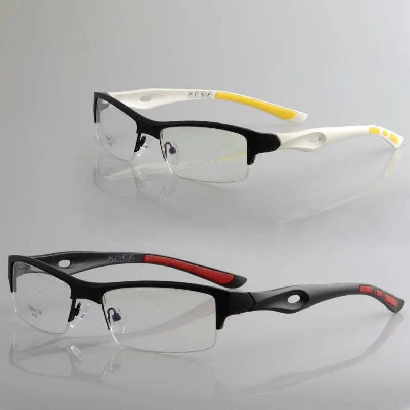 Cubojue Unisex Reading Glasses Sports Tr 90 Titanium Semi Rim