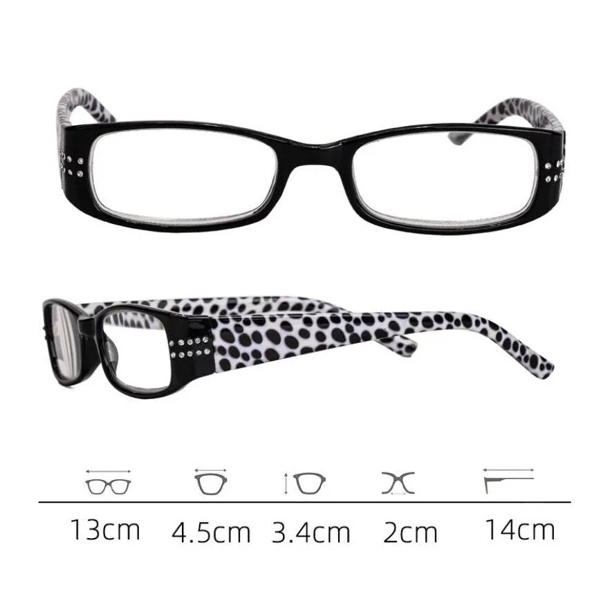 Cubojue Unisex Small Rectangle Tr 90 Titanium Reading Glasses Hyperopic