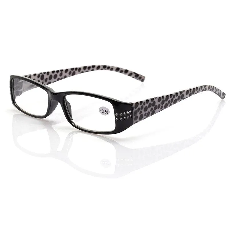 Cubojue Unisex Small Rectangle Tr 90 Titanium Reading Glasses Hyperopic