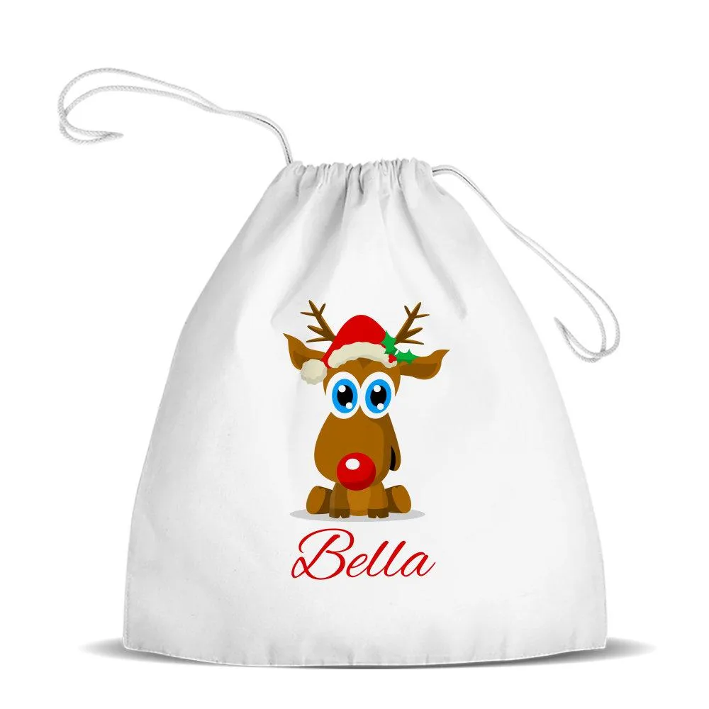 Cute Reindeer Premium Drawstring Bag (Temporarily Out of Stock)