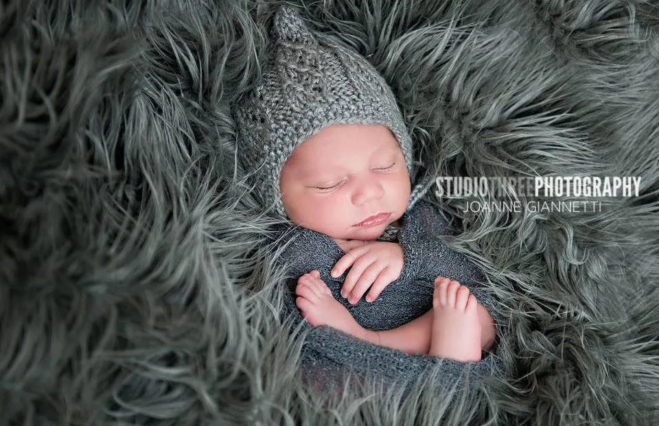 Dark Gray Grey Stretch Knit Baby Wrap