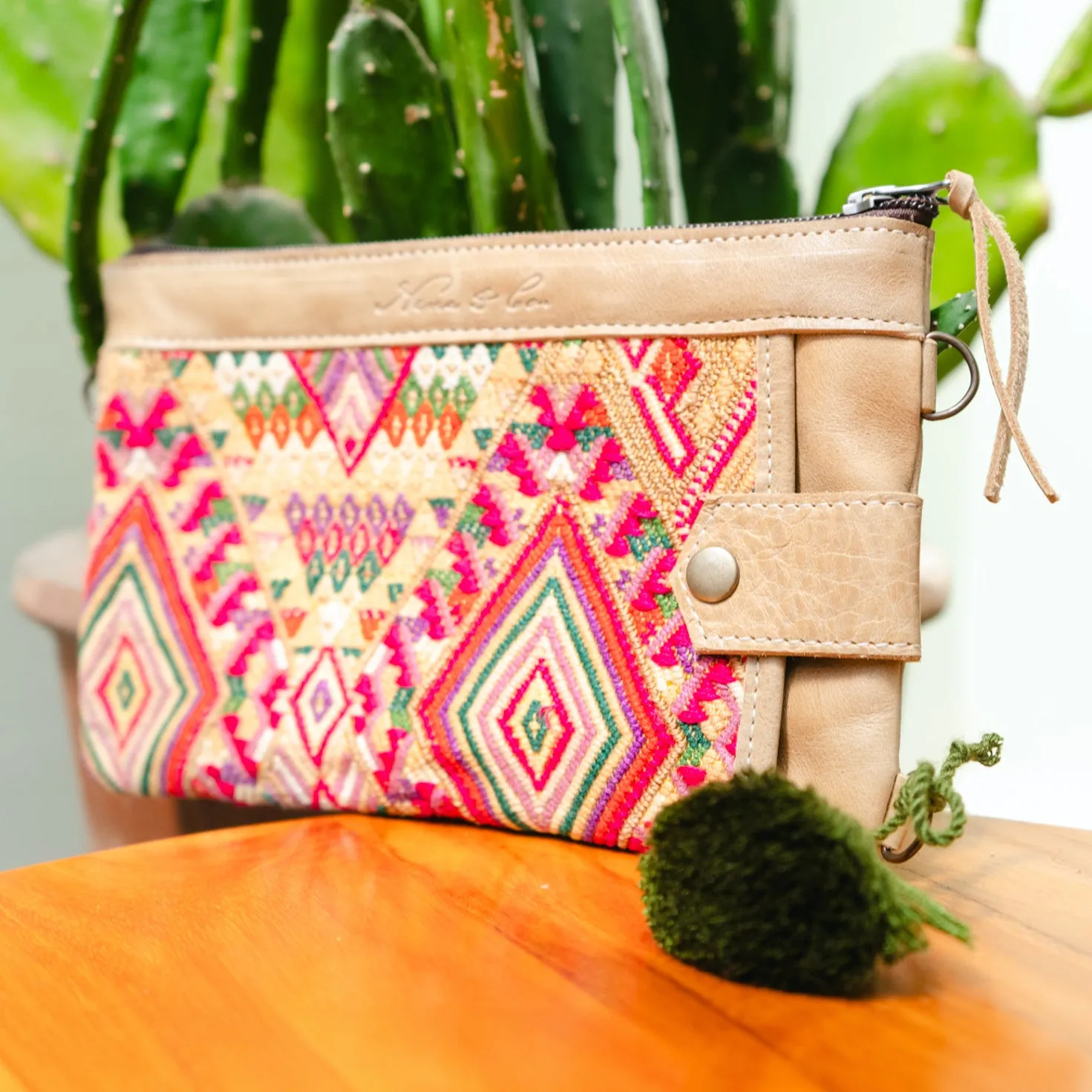 EVERYTHING CLUTCH - OOAK HUIPIL - CAMEL - NO. 13145