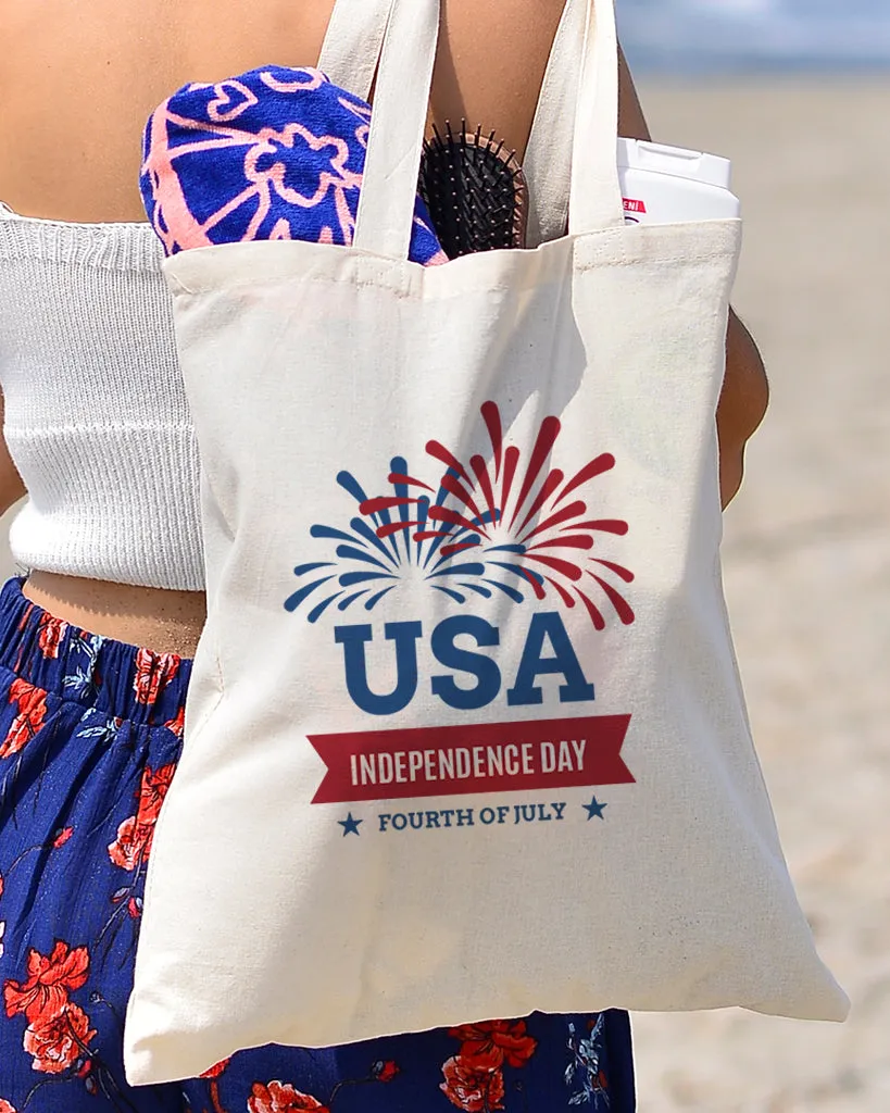 Fireworks Tote Bag - 4th Of July Tote Bags