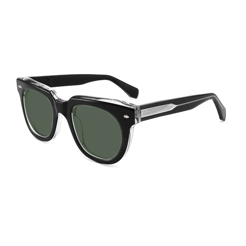 Gatenac Unisex Full Rim Square Acetate Polarized Sunglasses Mo17