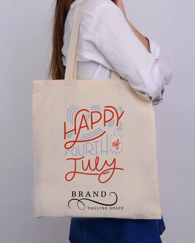 Happy Fourth July Tote Bag - 4th Of July Tote Bags