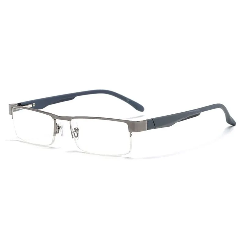 Hotochki Men's Semi Rim Alloy Frame Non Spherical Lens Reading Glasses 131