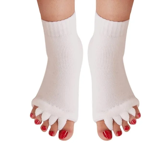 Importikaah Cotton Alignment Socks with 5 Toe Separator - Foot Pain Relief