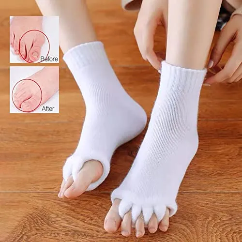 Importikaah Cotton Alignment Socks with 5 Toe Separator - Foot Pain Relief