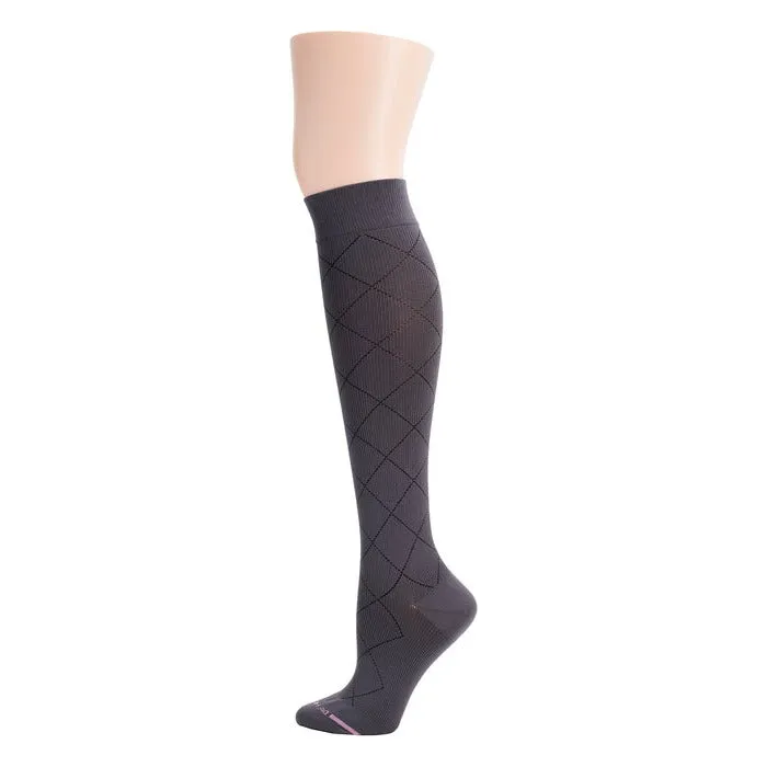 Knee High Compression Socks | Solid Microfiber | Women's (1 Pair)