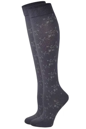 Knee High Compression Socks | Solid Microfiber | Women's (1 Pair)