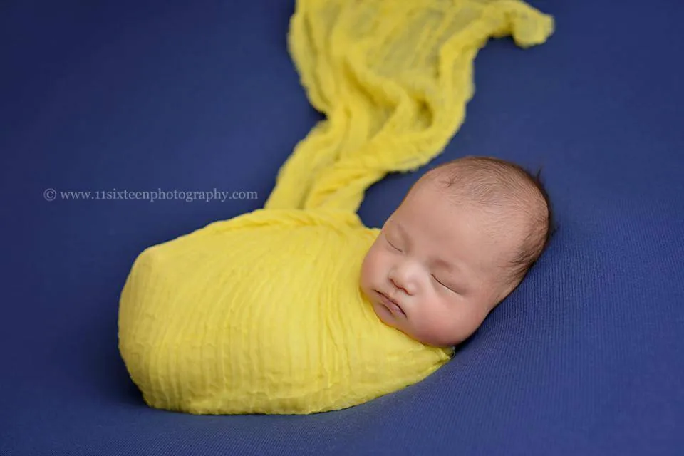 Lemon Yellow Cheesecloth Baby Wrap Cheese Cloth